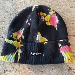 supreme splatter dyed beanie
